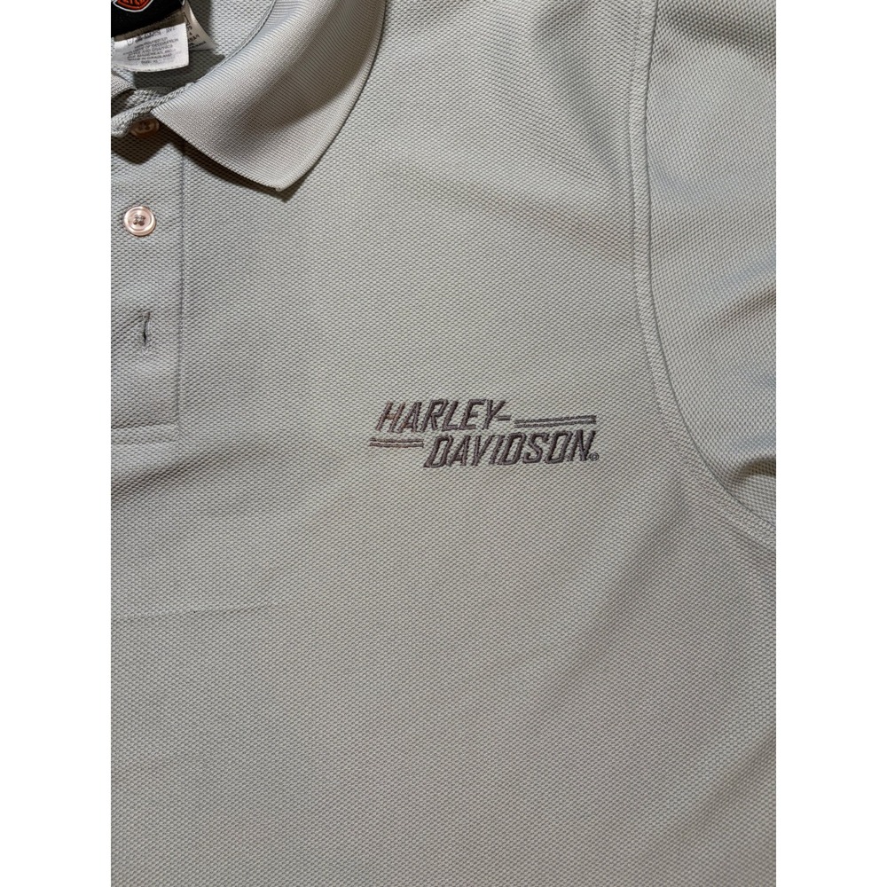 Harley-Davidson Gray Myrtle Beach Embroidered Polo Shirt Mens XL Fair